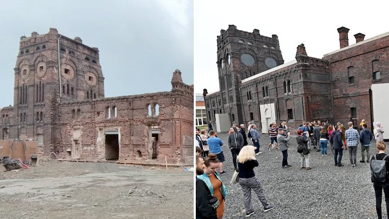 Polacy zmienili ruinę w nowoczesną galerię. Wciąż przypomina ruinę