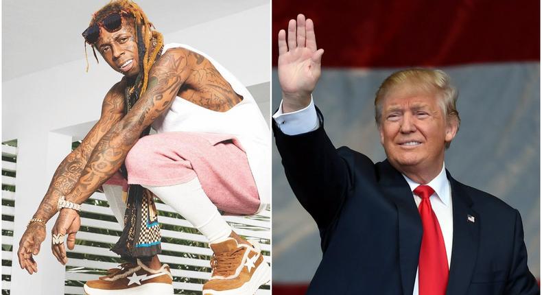 Lil Wayne and former president of the United States of America Donald Trump [Instagram/LilWayne] [USANews]