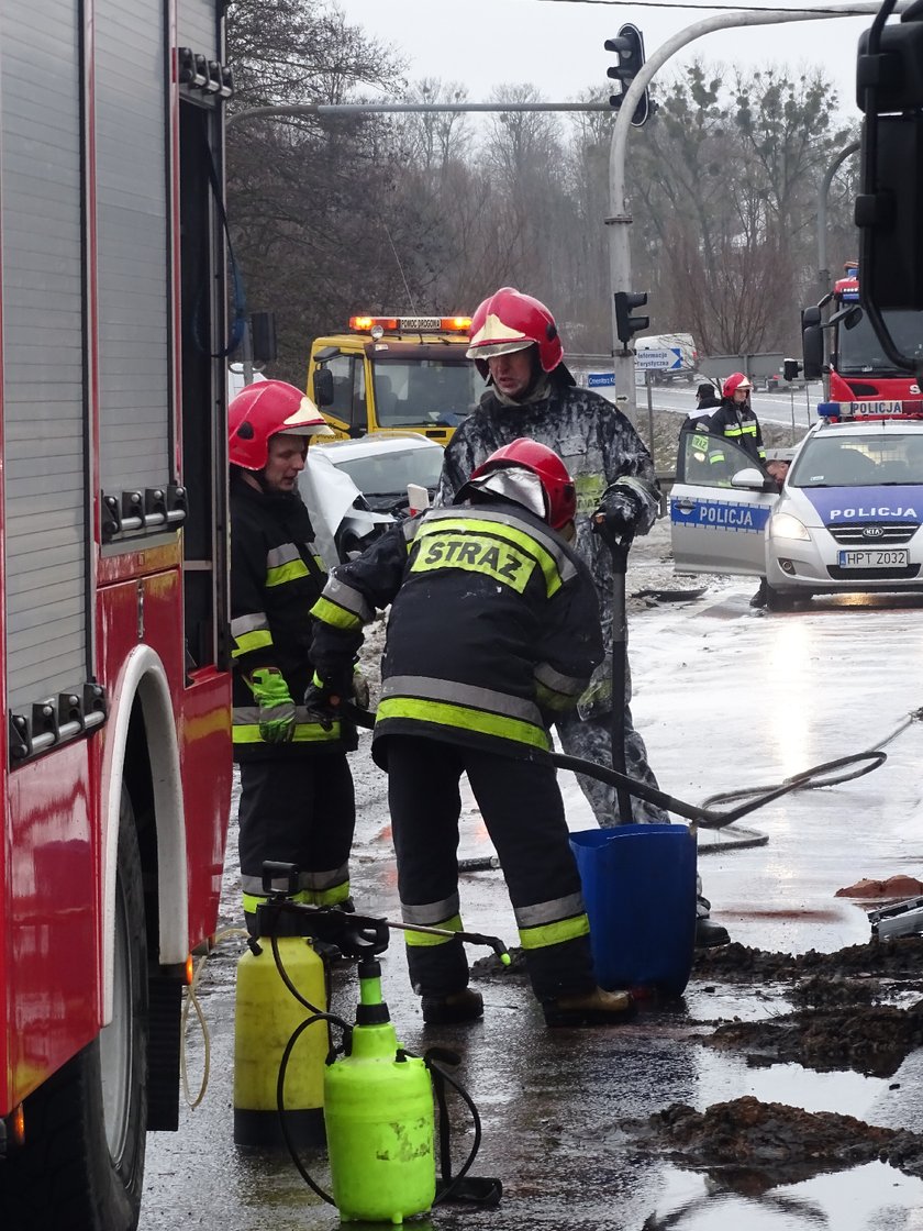 Skoda wpadła pod siedem aut