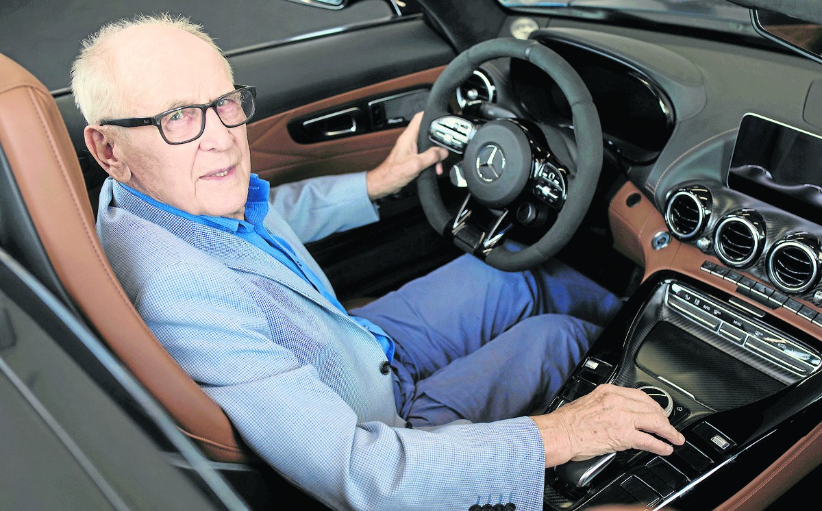 Sobieslaw Zasada inside a Mercedes Benze