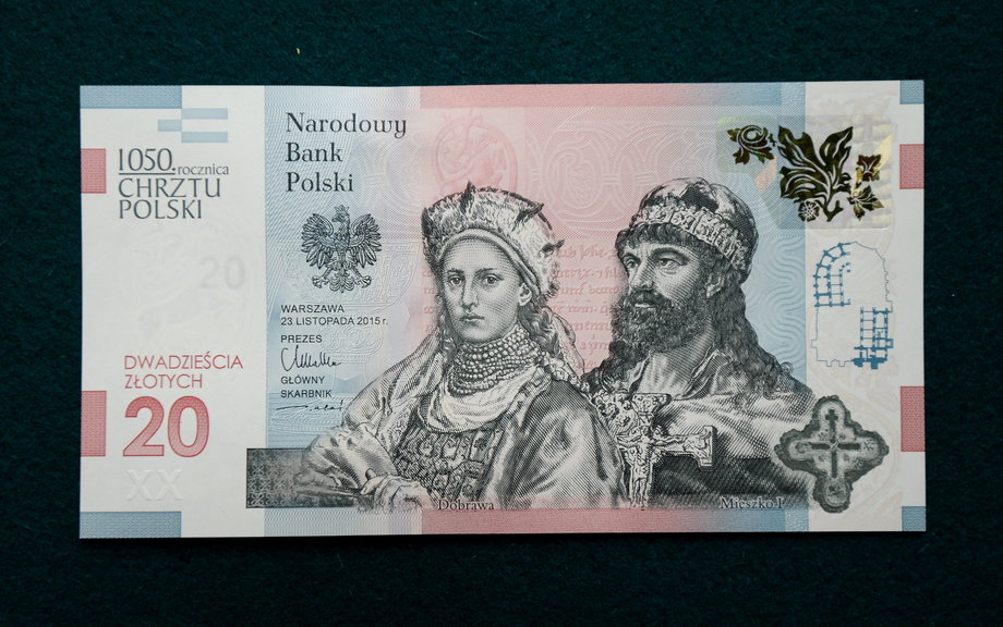 Banknot kolekcjonerski Chrzest Polski
