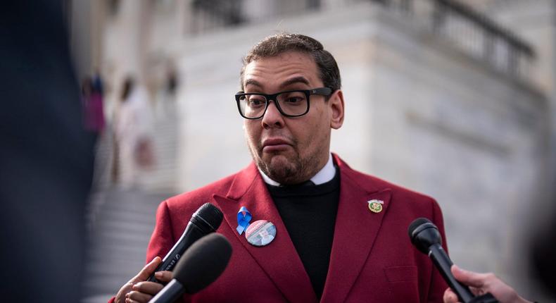 Rep. George Santos of New York outside the Capitol on Wednesday, Nov. 15, 2023.Jabin Botsford/The Washington Post via Getty Images