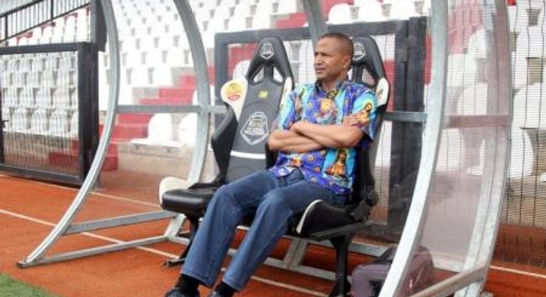 Congolese politician and businessman Moise Katumbi watches as his soccer club TP Mazembe trains inside a stadium located in the Kamalondo suburb of Lubumbashi, the capital of Katanga Province in the Democratic Republic of Congo, November 4, 2015.