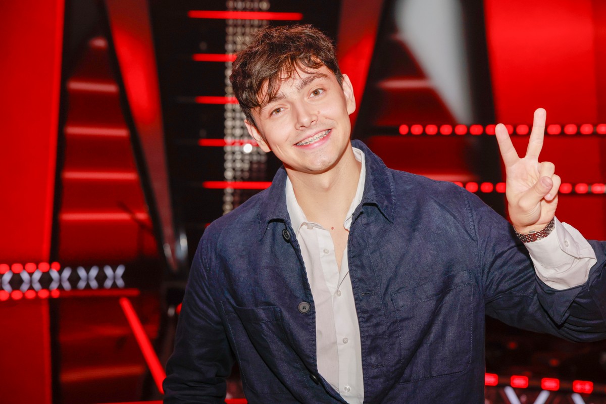 Jan Dąbrowski na planie nowego sezonu "The Voice of Poland"