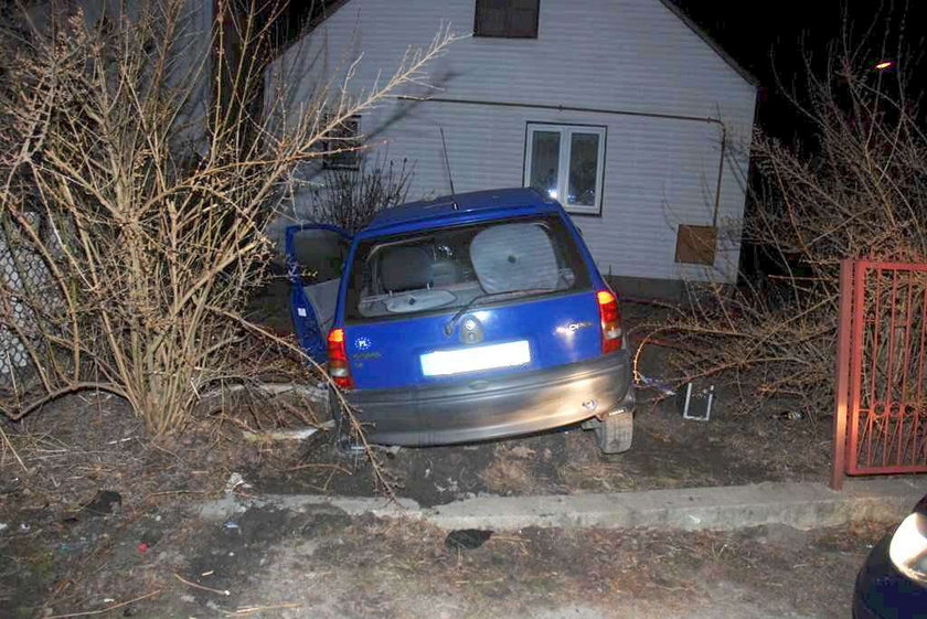 Opel staranował ogrodzenie! FOTO