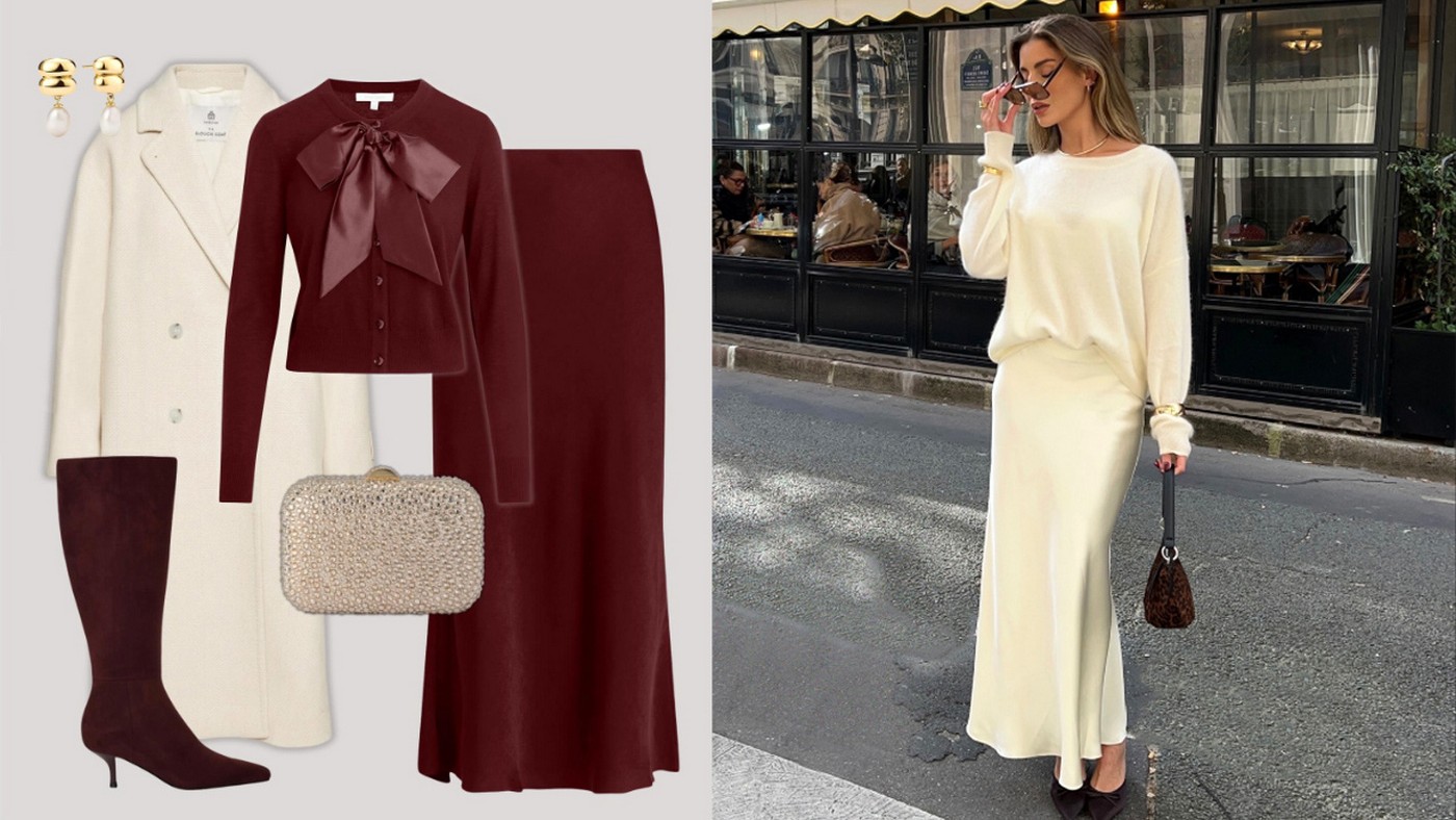 Ako nosiť sukňu s pulóvrom štýlovo.