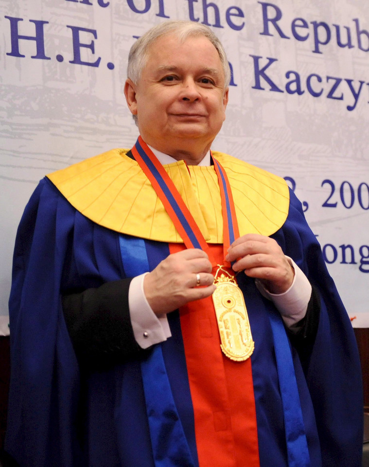MONGOLIA POLAND PRESIDENT KACZYNSKI HONORARY DOCTORATE