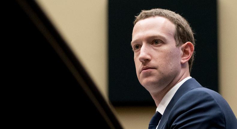 In this April 11, 2018, photo, Facebook CEO Mark Zuckerberg listens to a question as he testifies before a House Energy and Commerce hearing on Capitol Hill in Washington, about the use of Facebook data to target American voters in the 2016 election and data privacy. Zuckerberg said Facebook will start to emphasize new privacy-shielding messaging services, a shift apparently intended to blunt both criticism of the company's data handling and potential antitrust action. (AP Photo/Andrew Harnik)