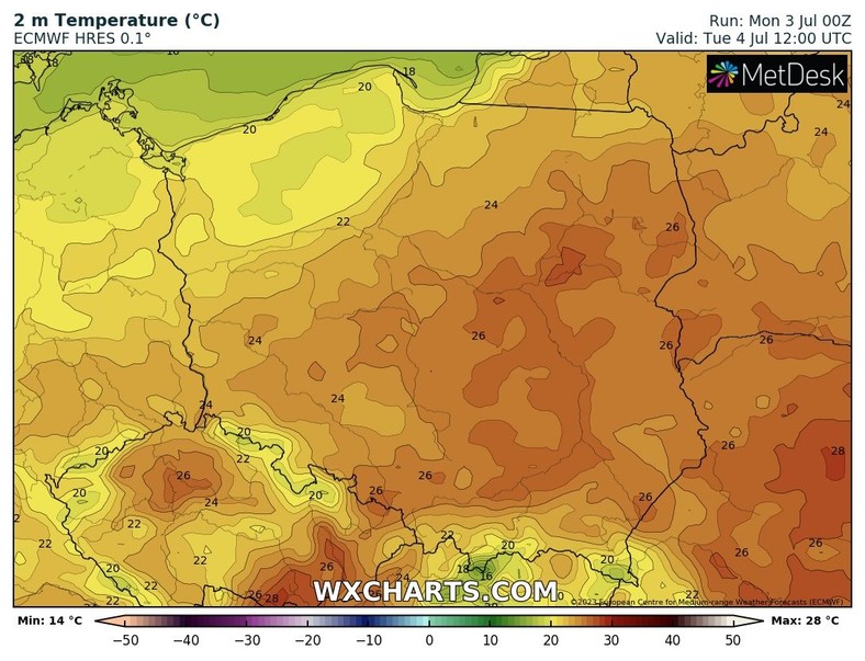 Początek tygodnia, poza Pomorzem, będzie dość ciepły