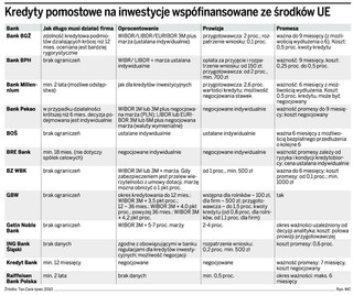 Kredyty pod unijne dotacje nie dla młodych firm