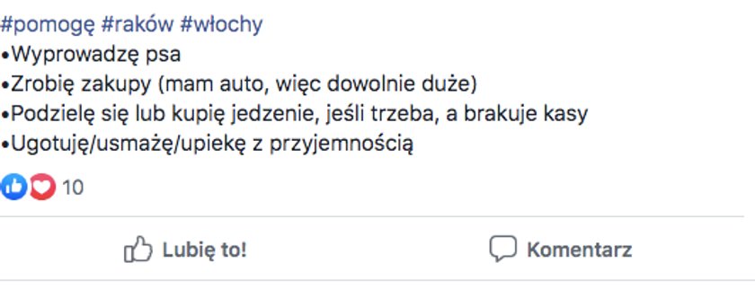 Jedna z ofert pomocy