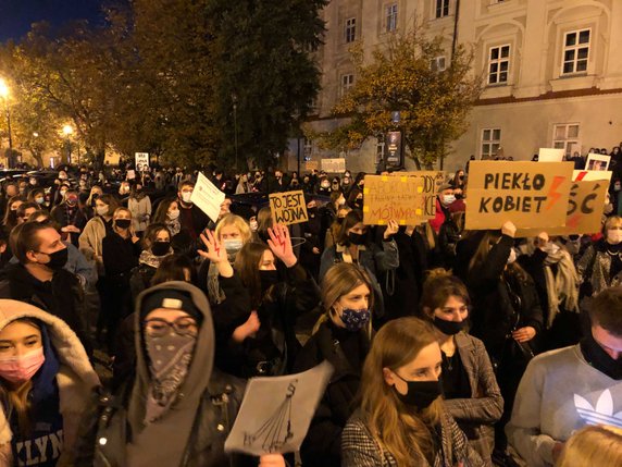 Lublin - protest przeciwko zaostrzeniu prawa antyaborcyjnego