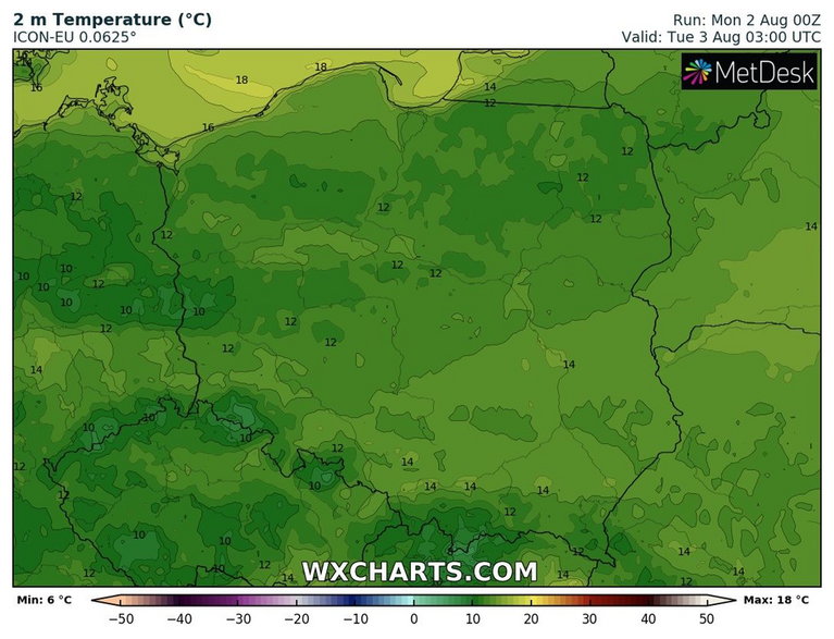 Nad ranem miejscami będzie mniej niż 10 st. C