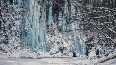 Nieopodal Rymanowa Zdroju sfotografowano przepiękny "lodospad"
