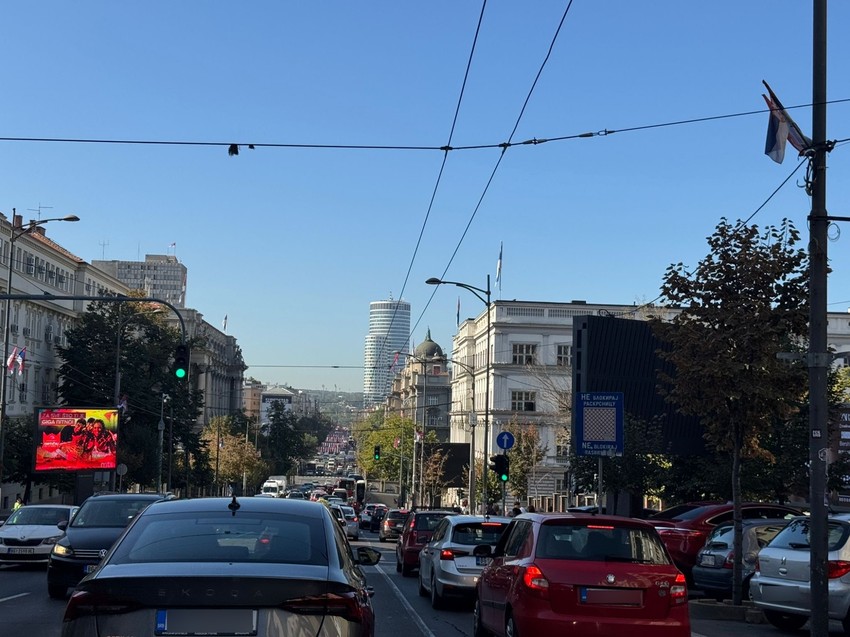 Gužva u Ulici kneza Miloša