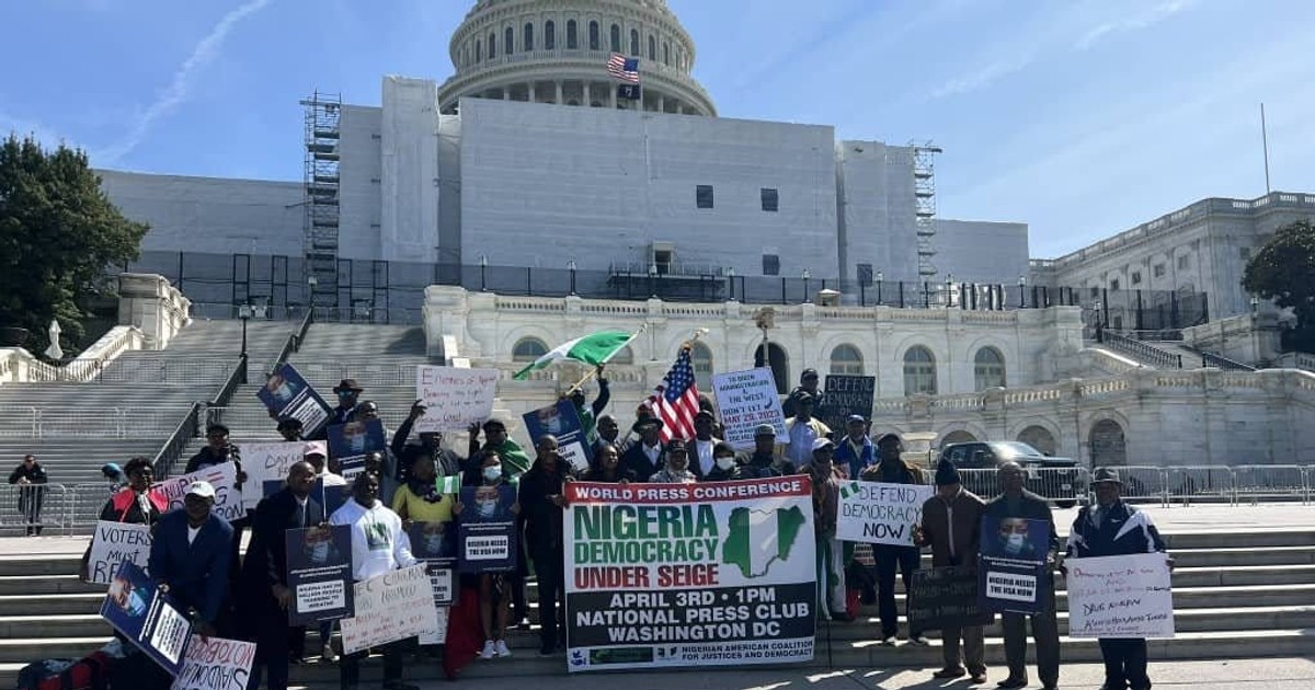 Obidients protest fraudulent Nigerian election results in Washington D.C. - Vimarsana News