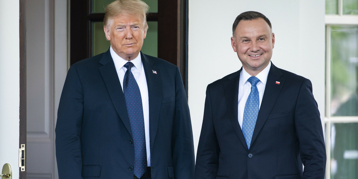 Donald Trump i Andrzej Duda w 2020 r.