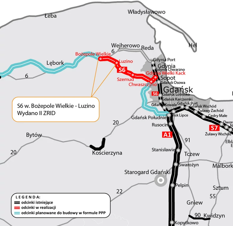 Trasa S6 Bożepole Wielkie - Luzino