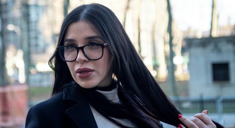 The wife of Joaquin El Chapo Guzman, Emma Coronel, arrives at the US Federal Courthouse in Brooklyn January 9, 2019 in New York