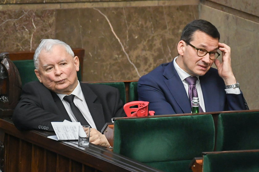 Jarosław Kaczyński i Mateusz Morawiecki