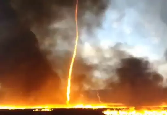 Widzieliście "piekielne" tornado? Film zrobiony przez strażaków wygląda jak zapowiedź końca świata