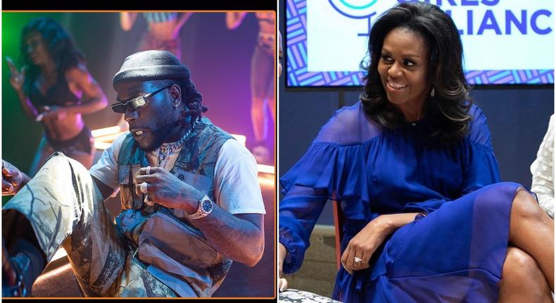 Michelle Obama's playlist for her workout session this year comes with an impressive roll call as Nigeria's music star, Burna Boy made it to the list.