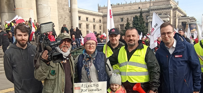 "Rolnik to nie łobuz". Monika wraz z tysiącami rolników manifestowała dziś w Warszawie