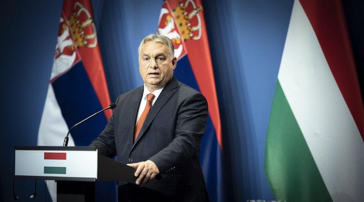 A magyar kormányfő szerint mára az lett a kérdés, hogy lesz-e áram és gáz Európában / Fotó: MTI/Miniszterelnöki Sajtóiroda/Fischer Zoltán