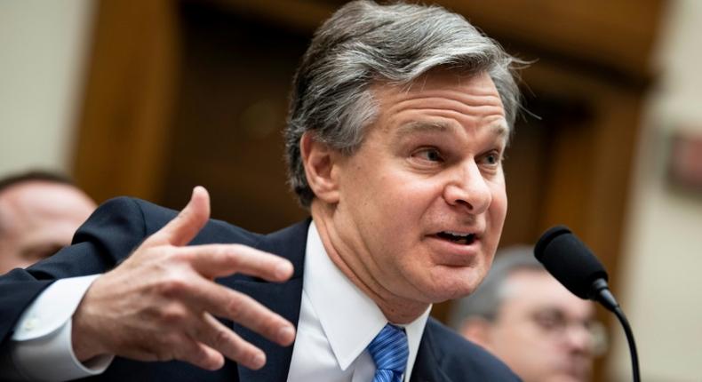 FBI Director Christopher Wray, seen here during a February 2020 congressional hearing, says that China has preferences in the US election