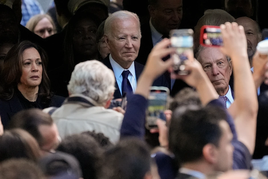 Kamala Haris i Džo Bajden na ceremoniji povodom 23. godišnjice terorističkog napada na SAD 11. septembra 2001. u Njujorku