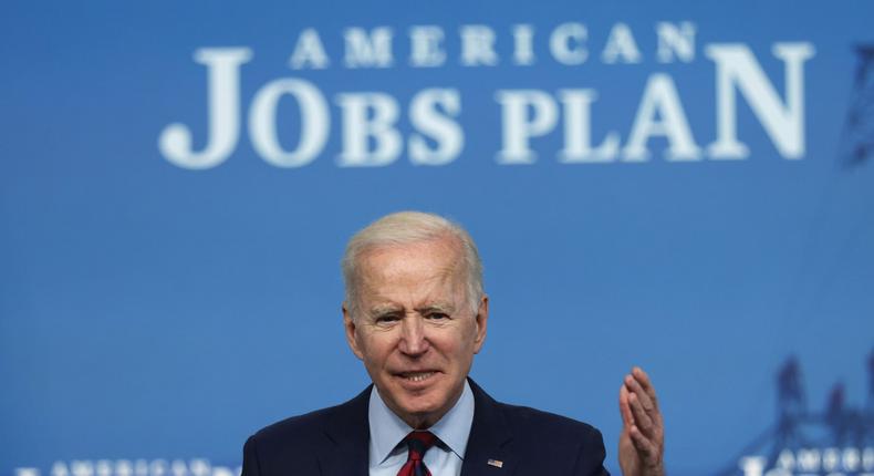 President Joe Biden has framed his infrastructure plan as a means of strengthening democracy and undermining autocracy.
