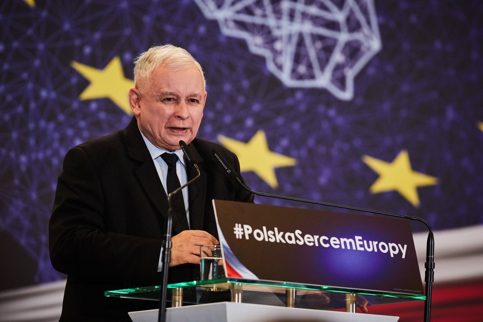 17.05.2019. Jarosław Kaczyński podczas konwencji partii przed wyborami do Parlamentu Europejskiego