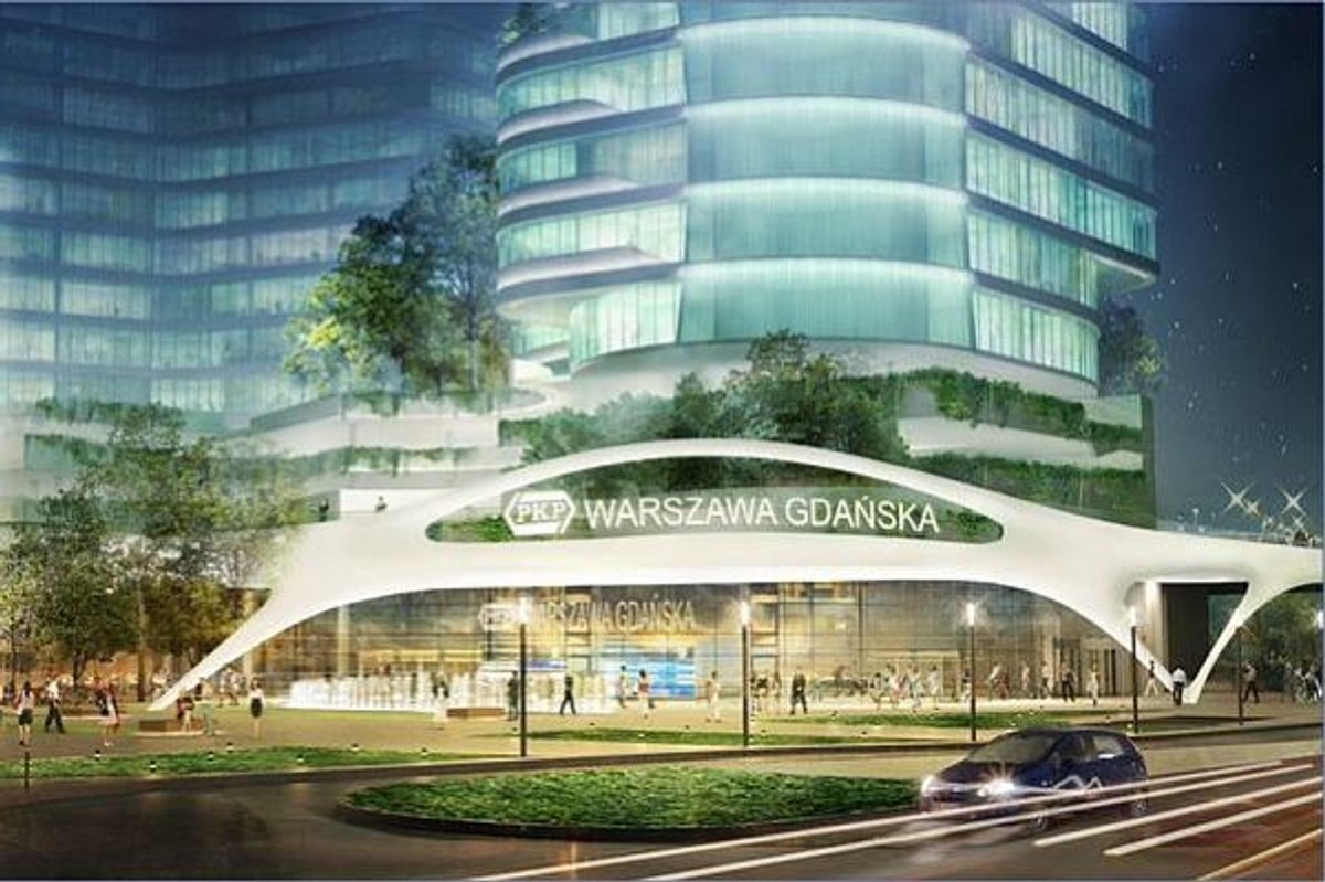 Tak nowy dworzec na stacji Warszawa Gdańska wyobrażano sobie 10 lat temu. Teraz ma powstać nowy projekt