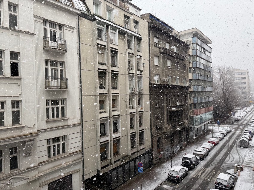 Sneg u centru Beograda