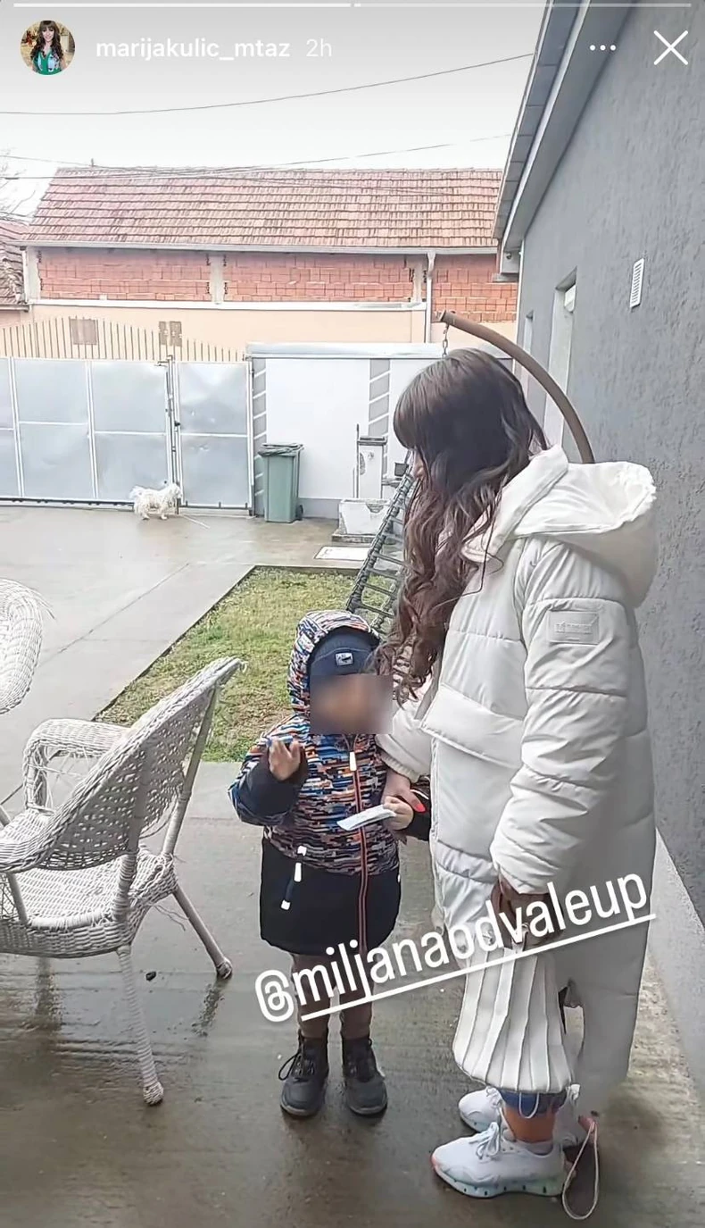 Miljana Kulić sa sinom