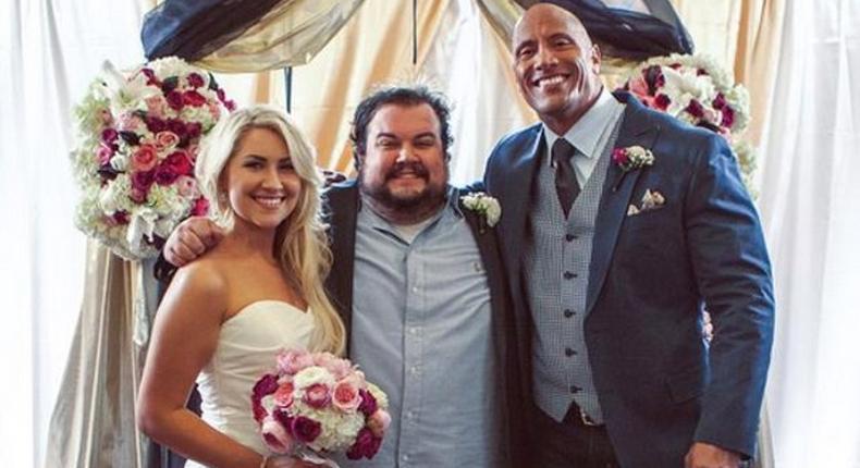 The couples with Dwayne The Rock Johnston