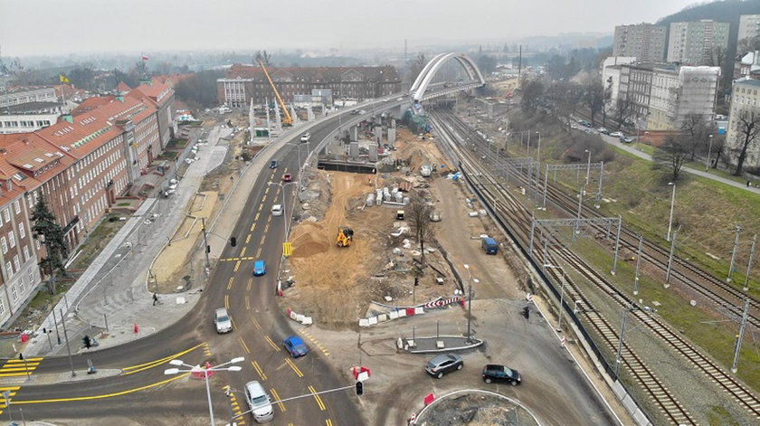 Budowa wiaduktu Biskupia Górka w Gdańsku