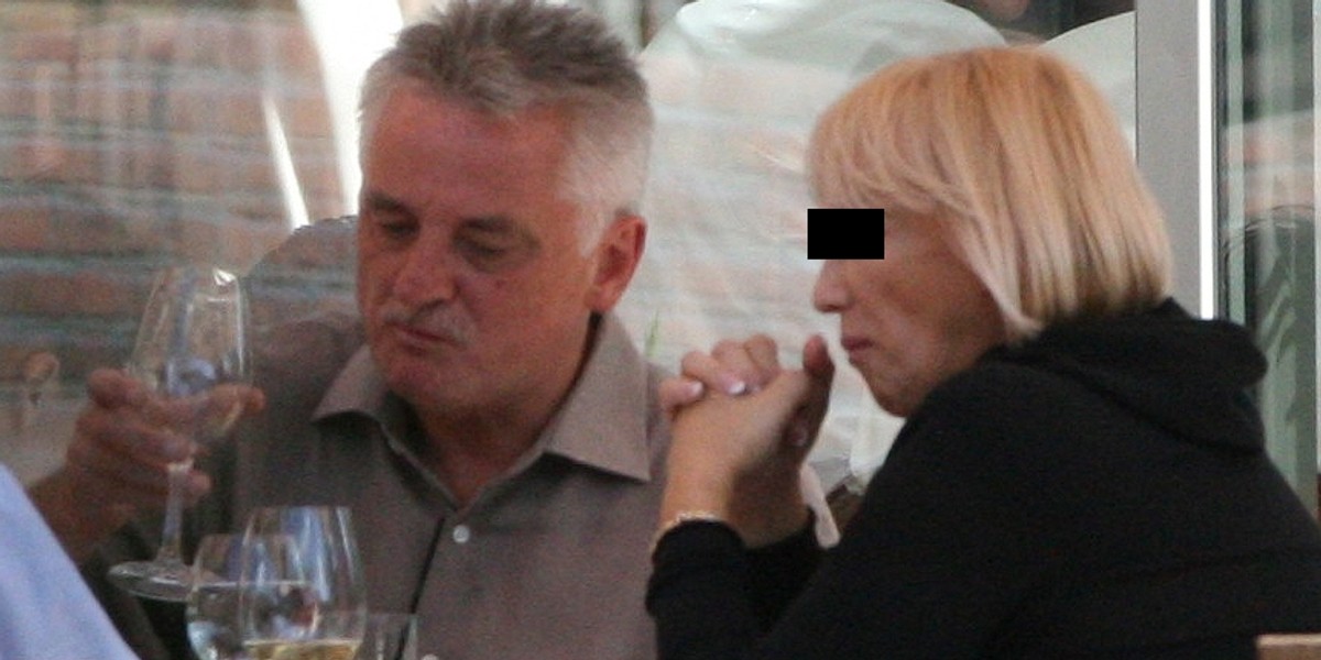 Mirosław Drzewiecki i Janina Drzewiecka w restauracji