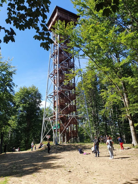 Wieża widokowa na grzbiecie Jeleniowatego w Mucznem, Bieszczady