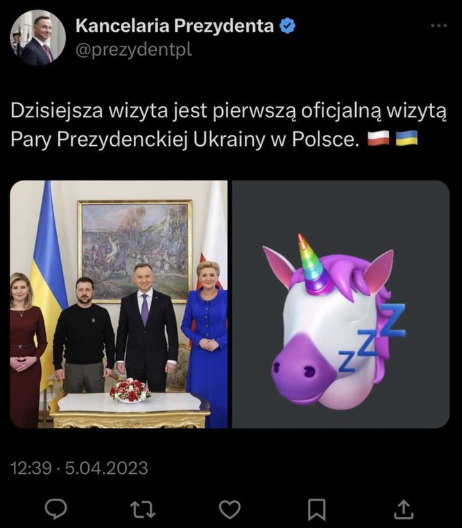 Usunięty wpis Kancelarii Prezydenta