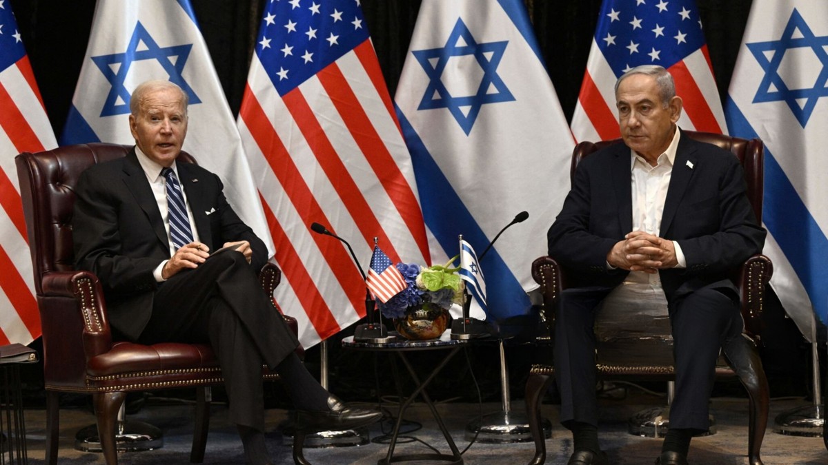 Prezydent USA Joe Biden i premier Izraela Benjamin Netanjahu