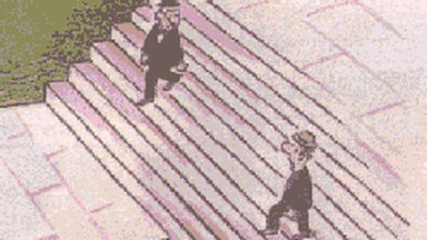 Ta zagadka optyczna podzieliła internautów. Mężczyźni na ilustracji wchodzą, czy schodzą po schodach?