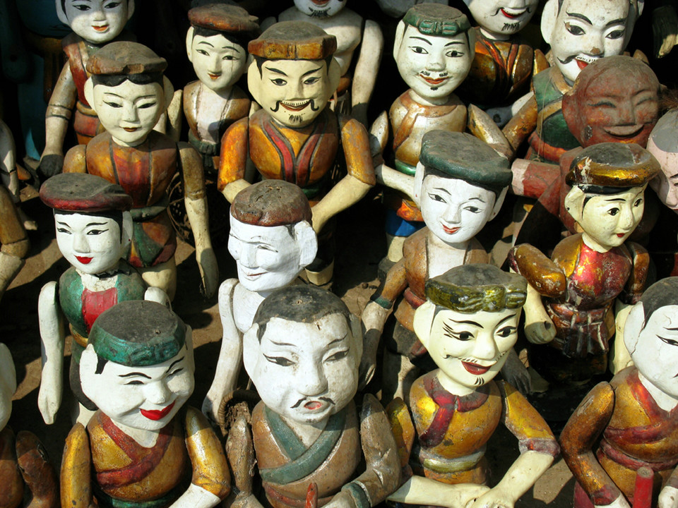 Hanoi - marionetki teatru wodnego na Thang Long