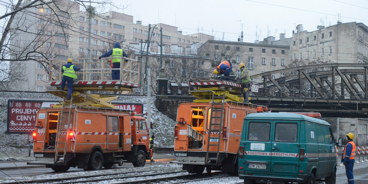 Zerwanie trakcji tramwajowej na ul. Grabiszyńskiej