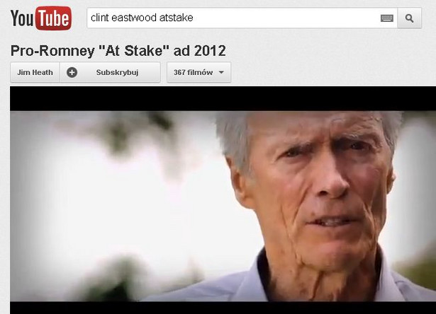 Eastwood z odsieczą Romneyowi. Atakuje Obamę. WIDEO