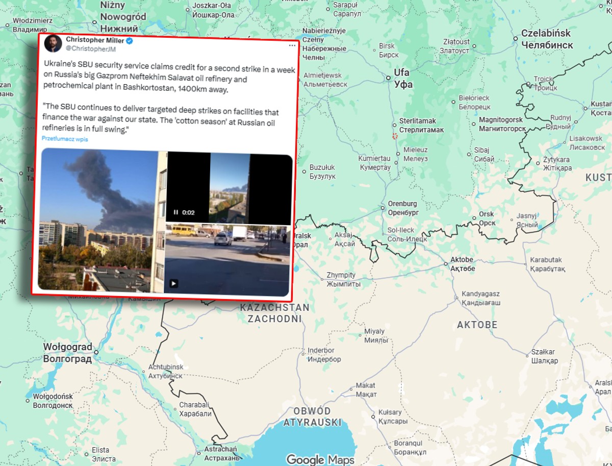 Czarna seria dla Rosjan trwa. Zakłady Gazpromu w ogniu po ataku dronów