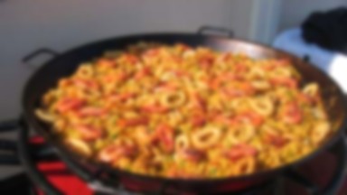 Paella z owocami morza