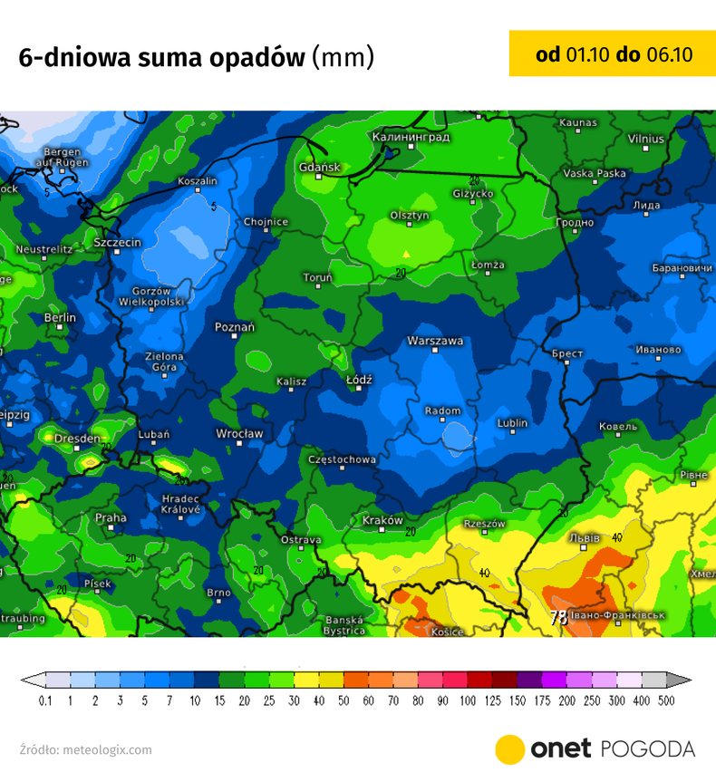 Padać będzie też w Polsce, ale na szczęście nie tak mocno