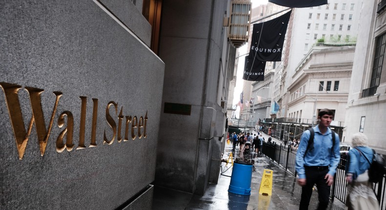 People walk by the New York Stock Exchange (NYSE) on June 14, 2022 in New York City. The Dow was up in morning trading following a drop on Monday of over 800 points, which sent the market into bear territory as fears of a possible recession loom.Spencer Platt/Getty Images