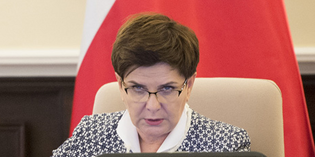 Premier Beata Szydło podczas jednego z posiedzeń rządu